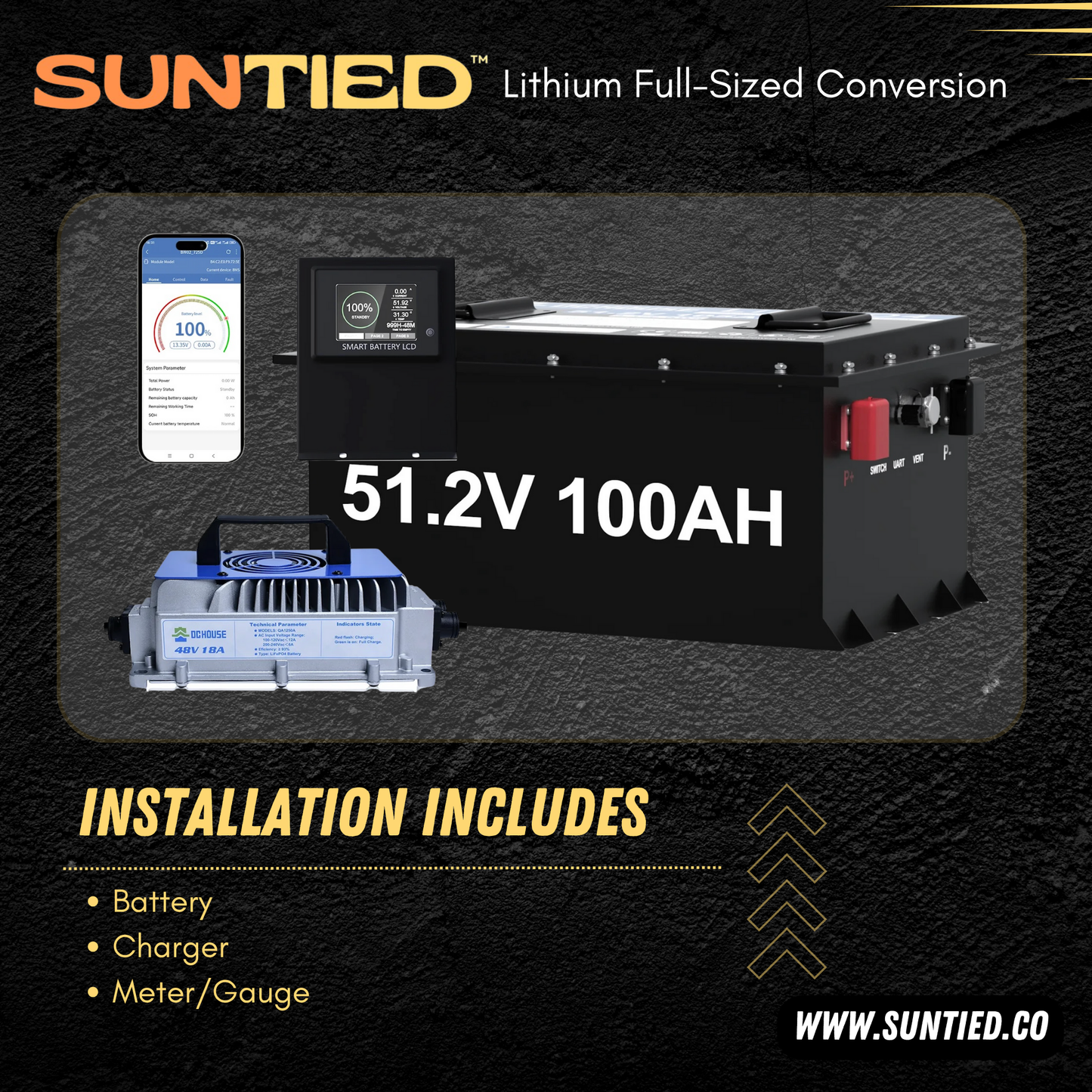 Lithium Conversion - 100AH LiFePO₄ battery